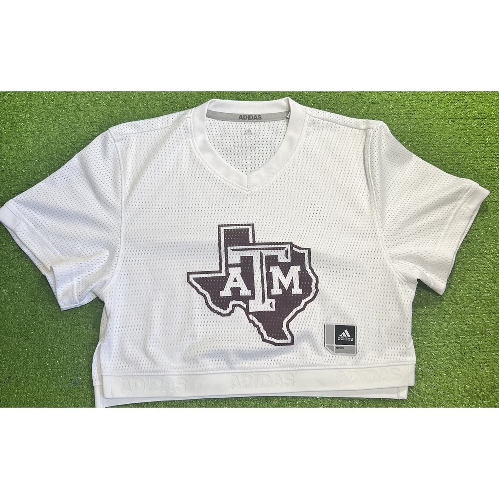 Texas A&M Jersey Women XS Aggie Football Gameday Cropped White Alt. Logo NWOT